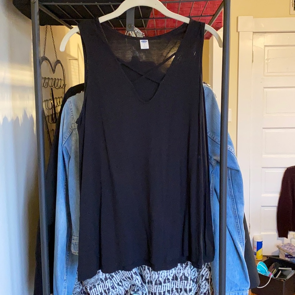 Black tank top